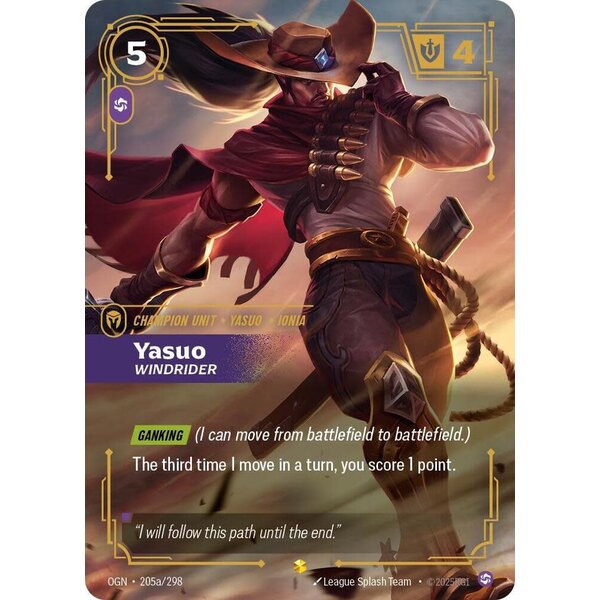 UVS Games Yasuo - Windrider (Alternate Art) (205a) Lightly Played