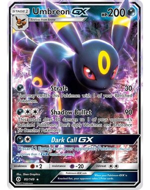 Pokemon Umbreon GX (080) Moderately Played Holofoil
