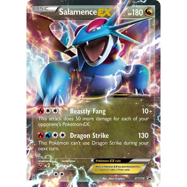 Pokemon Salamence EX (XY170) Damaged