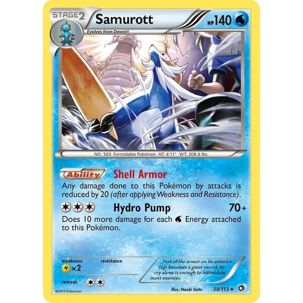 Pokemon Samurott (039) Lightly Played Reverse Holofoil