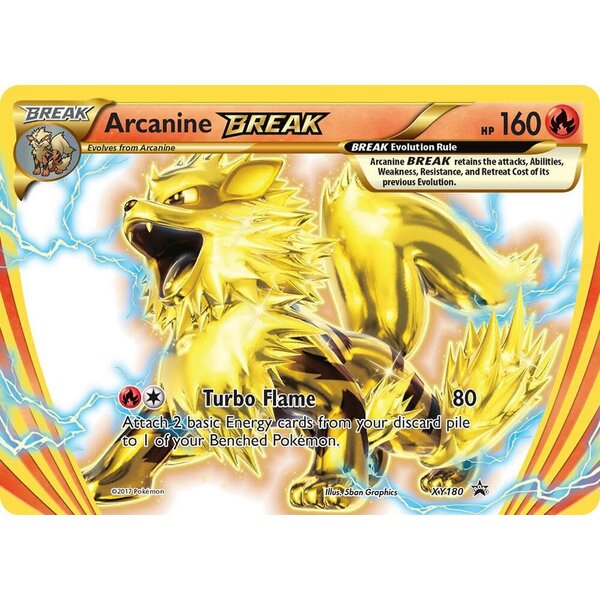 Pokemon Arcanine Break (XY180) Moderately  Played
