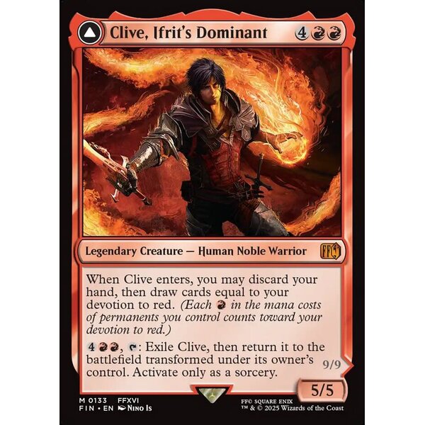 Magic: The Gathering Clive, Ifrit's Dominant (133) Lightly Played Foil
