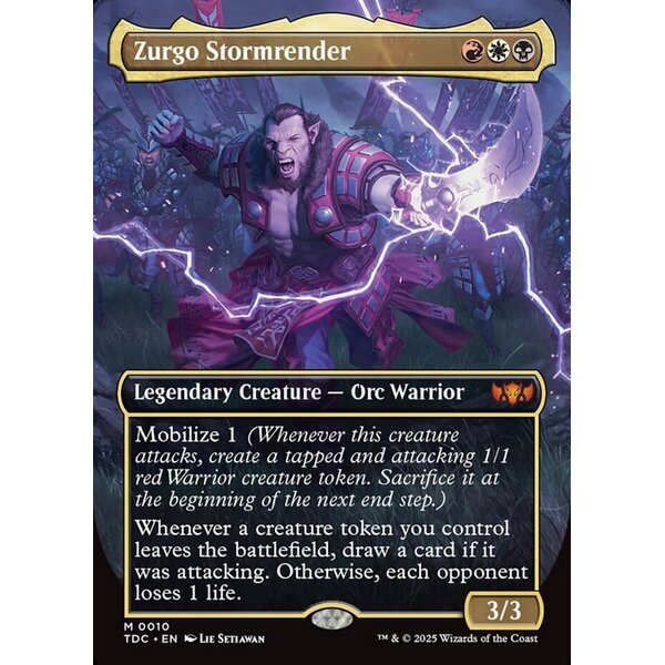 Magic: The Gathering Zurgo Stormrender (Borderless) (010) Lightly Played