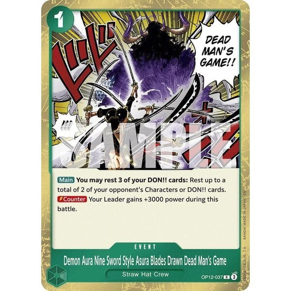 Bandai Demon Aura Nine Sword Style Asura Blades Drawn Dead Man's Game (037) Lightly Played