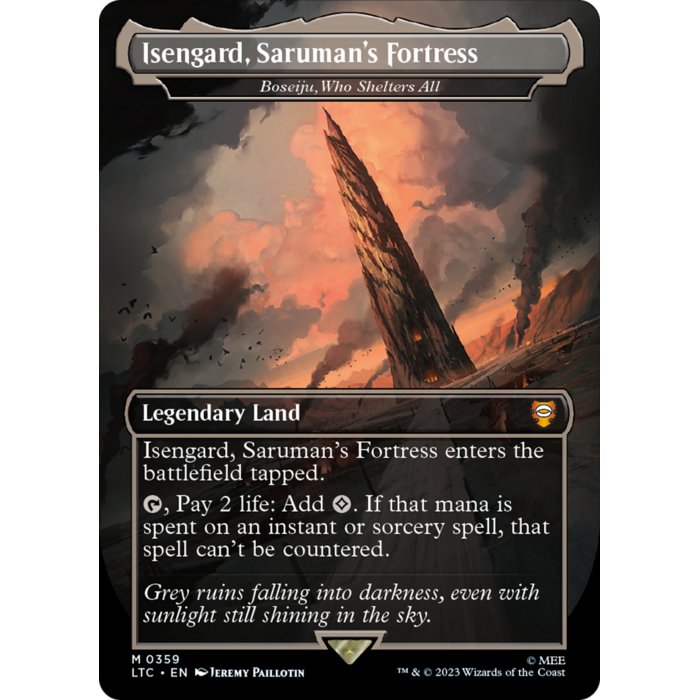 Magic: The Gathering Isengard, Saruman's Fortress - Boseiju, Who Shelters All (359) Lightly Played Foil