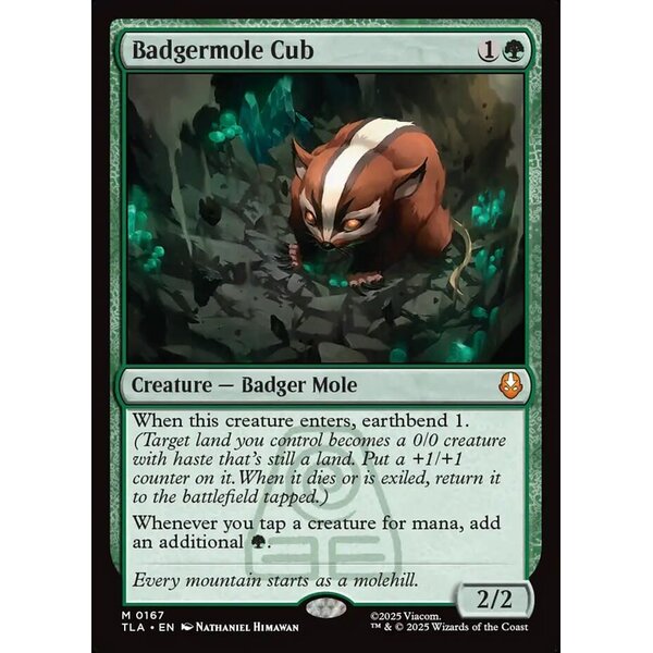 Magic: The Gathering Badgermole Cub (167) Lightly Played