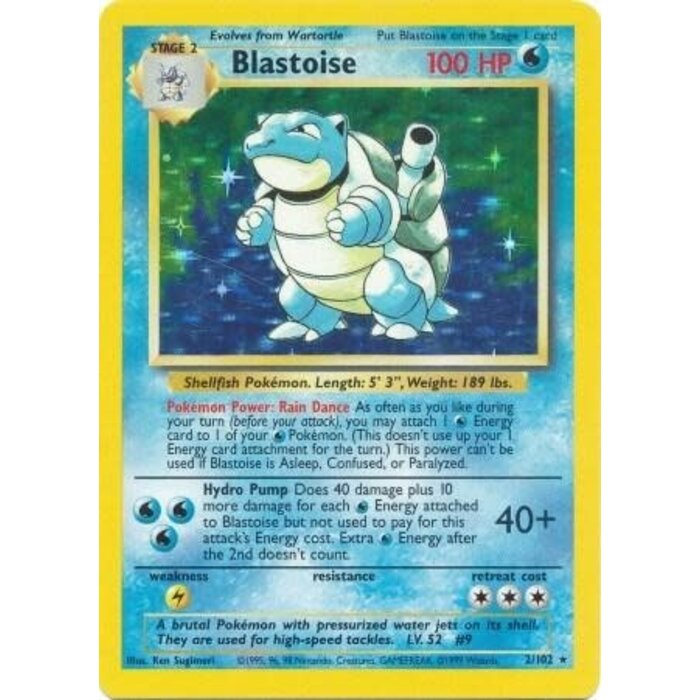 Pokemon Blastoise (002) Damaged Holofoil