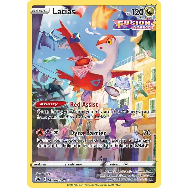 Pokemon Latias (GG20) Lightly Played Holofoil
