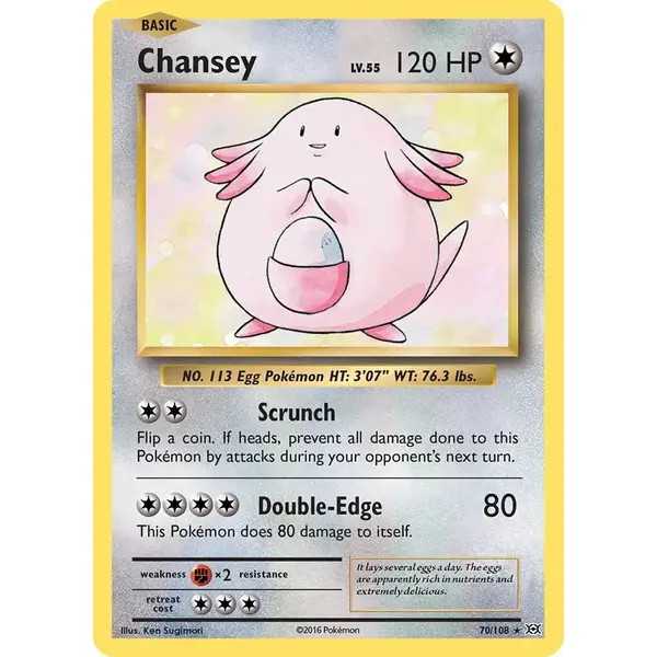 Pokemon Chansey (070) Lighlty Played Holofoil