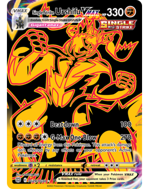 Pokemon Single Strike Urshifu VMAX (Secret) (TG29) Lightly Played Holofoil