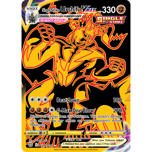 Pokemon Single Strike Urshifu VMAX (Secret) (TG29) Lightly Played Holofoil