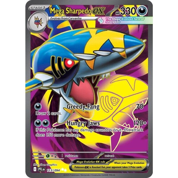 Pokemon Mega Sharpedo ex (113) Lightly Played