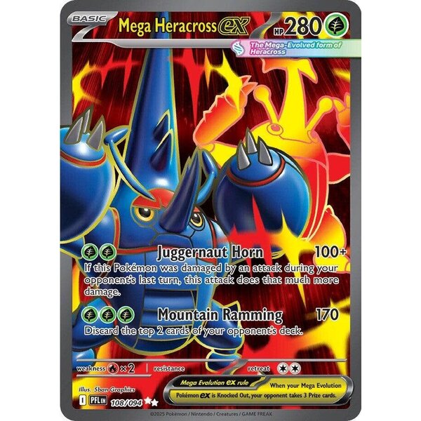 Pokemon Mega Heracross ex (108) Lightly Played Holofoil