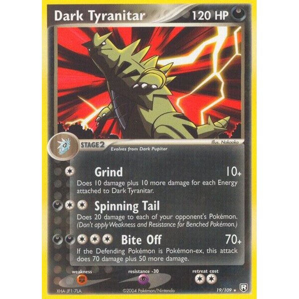 Pokemon Dark Tyranitar (019) Lightly Played