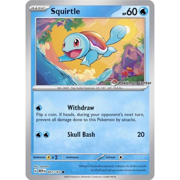 Pokemon Squirtle (Pokemon Center Exclusive) (007) Lightly Played Reverse Holofoil