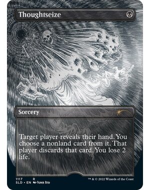 Magic: The Gathering Thoughtseize (Borderless) (Foil Etched) (1117) Lightly Played