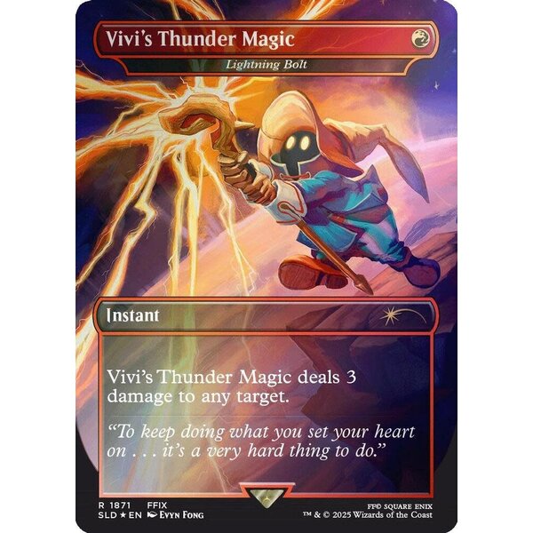 Magic: The Gathering Vivi's Thunder Magic - Lightning Bolt (Rainbow Foil) (1871) Lightly Played