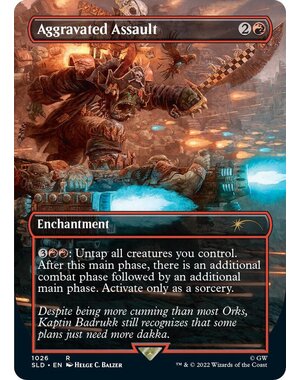 Magic: The Gathering Aggravated Assault (Borderless) (1026) Lightly Played Foil