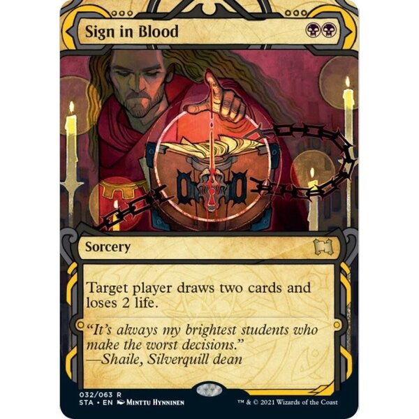 Magic: The Gathering Sign in Blood (032) Lightly Played Foil