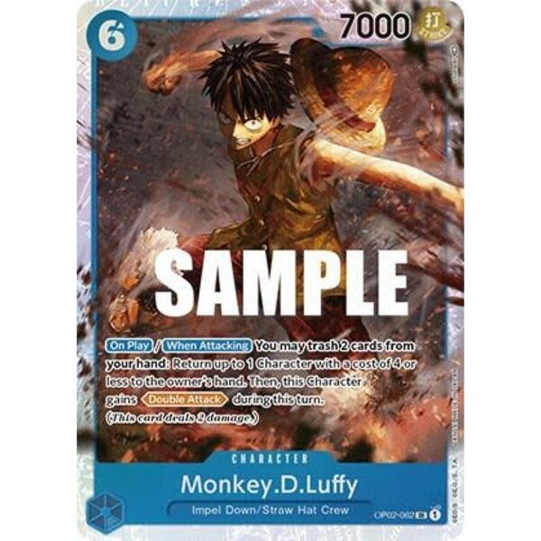 Bandai Monkey.D.Luffy (OP02-062) Lightly Played