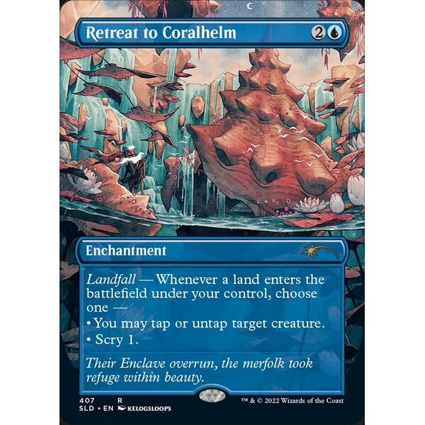 Magic: The Gathering Retreat to Coralhelm (Borderless) (407) Lightly Played Foil