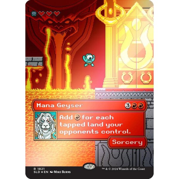 Magic: The Gathering Mana Geyser (Rainbow Foil) (1821) Lightly Played Foil