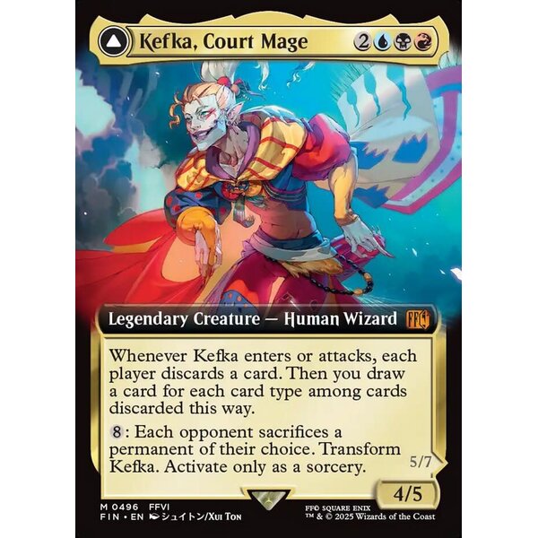 Magic: The Gathering Kefka, Court Mage (Extended Art) (496) Lightly Played