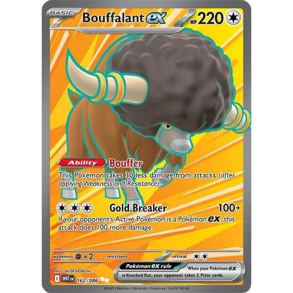 Pokemon Bouffalant ex (162) Lightly Played