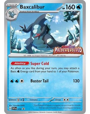Pokemon Baxcalibur (Prerelease) (019) Lightly Played Holofoil