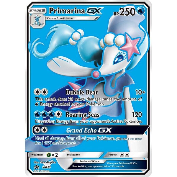 Pokemon Primarina GX (SM39) Damaged