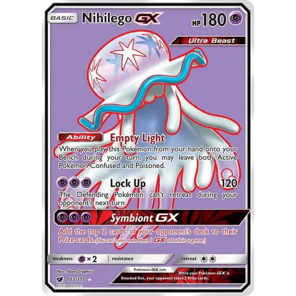 Pokemon Nihilego GX (Full Art) (103) Lightly Played