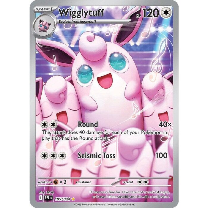 Pokemon Wigglytuff (105) Lightly Played Holofoil