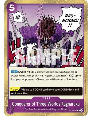 Bandai Conquerer of Three Worlds Ragnaraku (EB01-039) Lightly Played