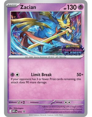 Pokemon Zacian (Prerelease) (015) Lightly Played Holofoil