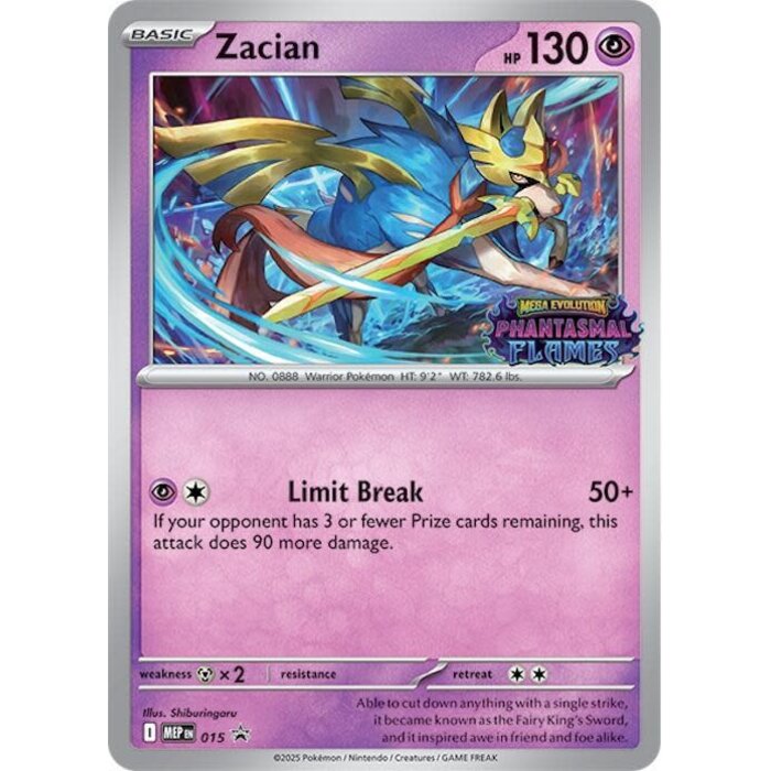 Pokemon Zacian (Prerelease) (015) Lightly Played Holofoil
