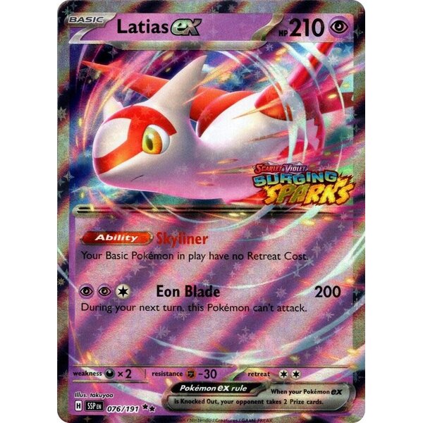 Pokemon Latias ex (Surging Sparks) (076) Lightly Played Holofoil