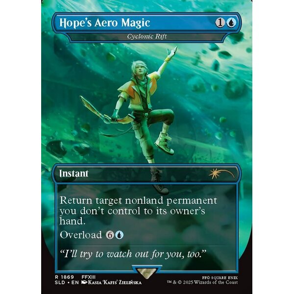 Magic: The Gathering Hope's Aero Magic - Cyclonic Rift (Rainbow Foil) (1869) Lightly Played Foil