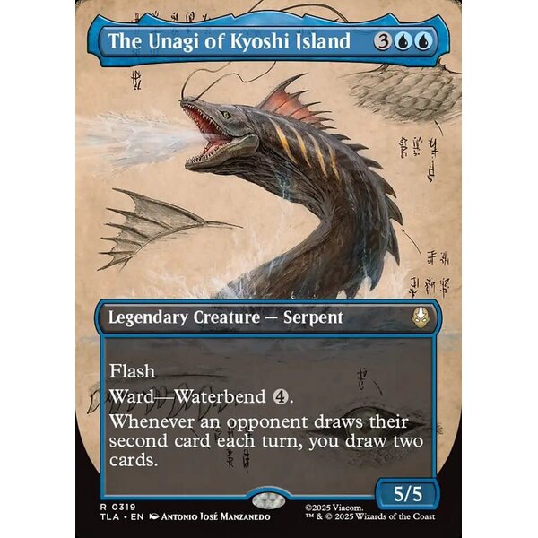 Magic: The Gathering The Unagi of Kyoshi Island (Borderless) (319) Lightly Played Foil