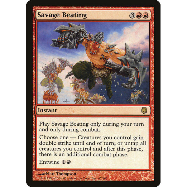 Magic: The Gathering Savage Beating (067) Moderately Played