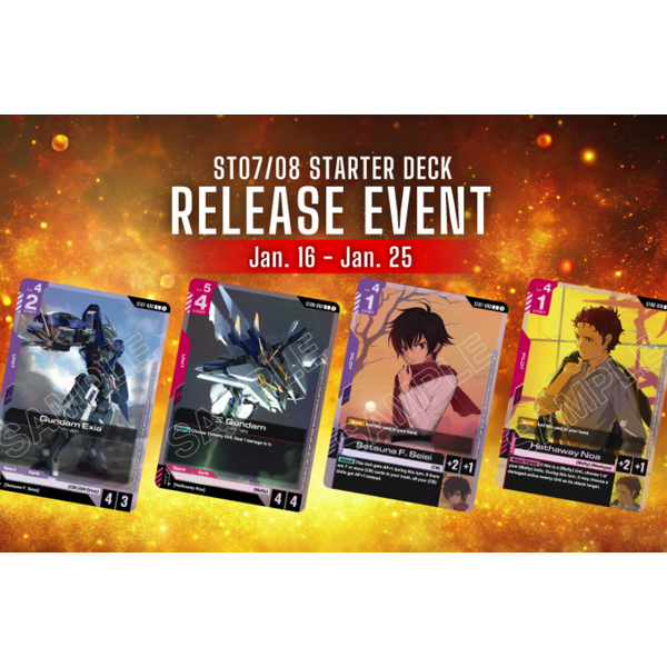 Bandai 1/17/26 Fountain Valley Gundam ST07/08 Release Event Saturday 12 PM