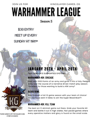 Warhammer Kingslayer Games Oceanside Warhammer League Season 5