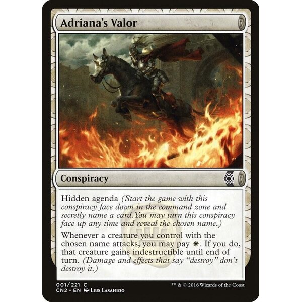Magic: The Gathering Adriana's Valor (001) Moderately Played Foil