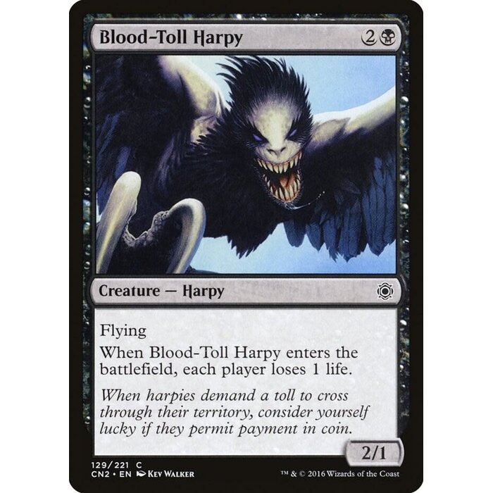 Blood-Toll Harpy (129) Moderately Played