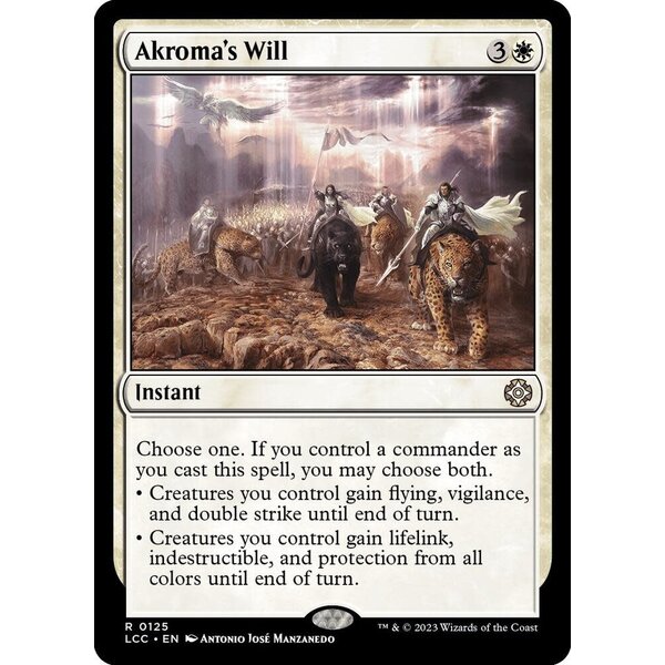 Magic: The Gathering Akroma's Will (125) Lightly Played