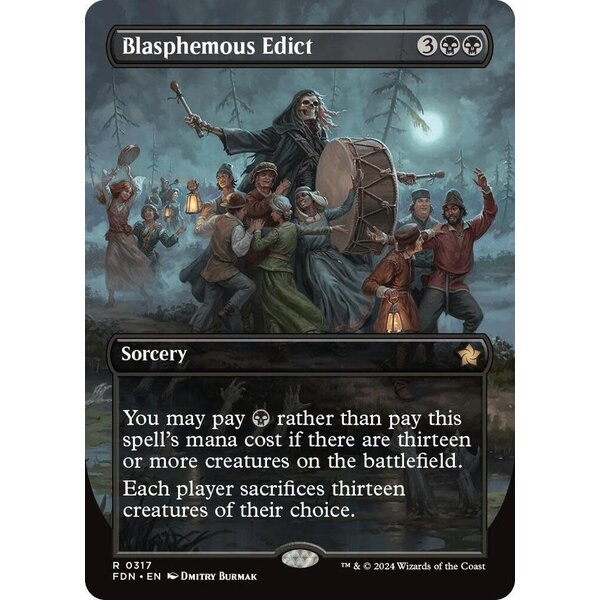 Magic: The Gathering Blasphemous Edict (Borderless) (317) Lightly Played
