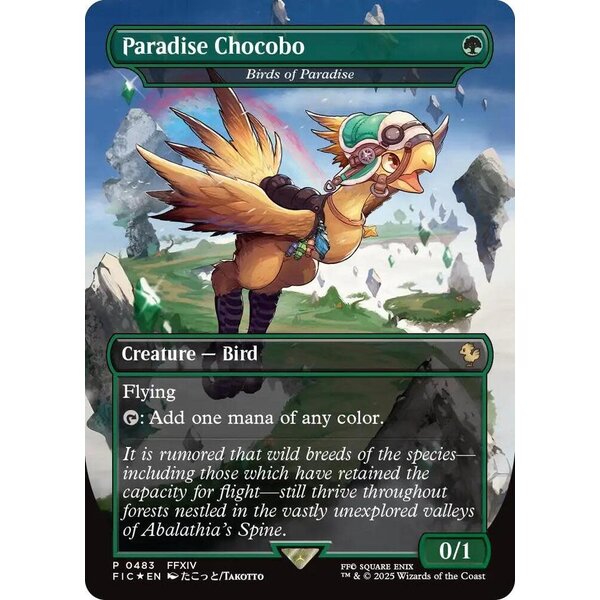 Magic: The Gathering Paradise Chocobo - Birds of Paradise (Borderless)  (483) Lightly Played Foil