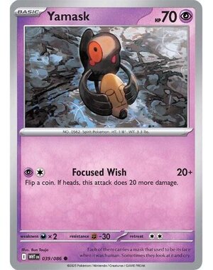Pokemon Yamask (Master Ball Pattern) (039) Lightly Played