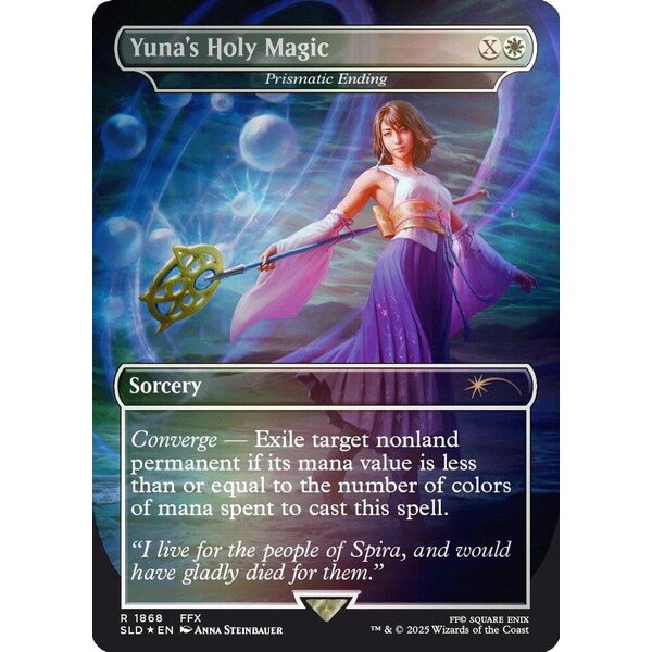 Magic: The Gathering Yuna's Holy Magic   - Prismatic Ending (Rainbow Foil) (1868) Lightly Played Foil