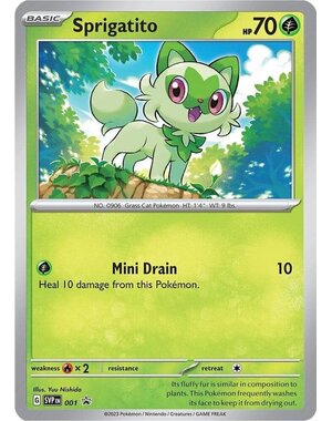Pokemon Sprigatito (001) Lightly Played