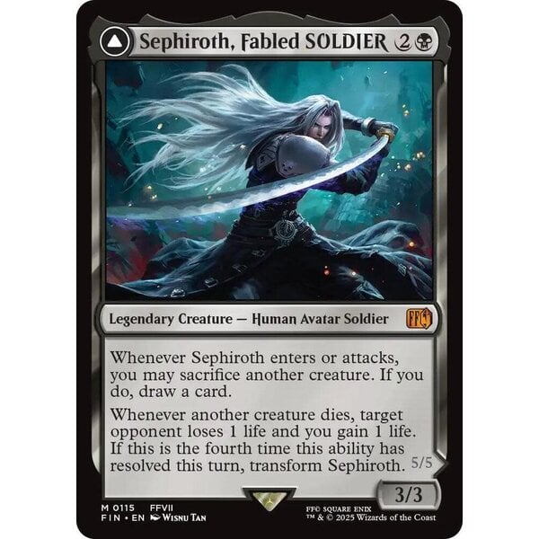Magic: The Gathering Sephiroth, Fabled SOLDIER (115) Lightly Played
